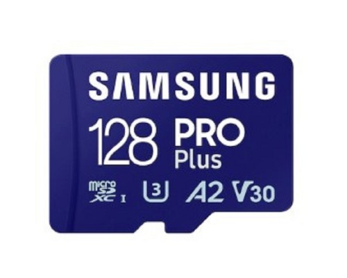 [Карта памяти ] Micro SecureDigital 128GB Samsung Class 10 Pro Plus A2 V30 U3 (R/W 180/130 MB/s) + SD адаптер [MB-MD128SA/KR]
