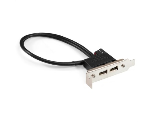 [Контроллер] Exegate EX298293RUS Планка портов в корпус 2xUSB2.0 ExeGate BrctUSB2-2A-LP (USB 2.0 9pin (IDC 9pin F) --> 2x USB 2.0 Af, кабель 20см, Low Profile)