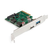 Exegate EX298303RUS Контроллер ExeGate EXE-313-1A1C (PCI-E x4 v3.0, USB3.2 Gen2 1xType-A + 1xType-C ext., SuperSpeed+ скорость до 10 Гбит/с, разъем доп.питания, ASMedia Chipset ASM3142)