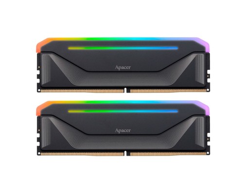 [Модуль памяти] Оперативная память Apacer  DDR5  32GB  6000MHz DIMM NOX RGB Black Gaming Memory CL38 1.35V Kit (2x16GB) (Retail) 2048*8  Heat Sink (Retail) 3 years (AH5U32G60C622NBAA-2)