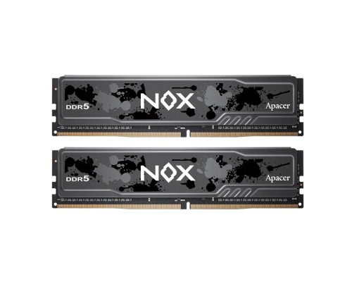 [Модуль памяти] Оперативная память Apacer  DDR5  32GB  6400MHz DIMM NOX Black Gaming Memory CL36 1.4V Kit (2x16GB)  Heat Sink (Retail) 2048*8  3 years (AH5U32G64C652MBAA-2)