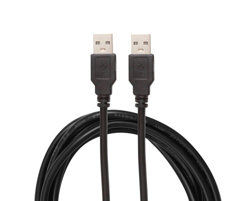 [кабели] Bion Кабель удлинительный USB 2.0 AM/AM, 1.8 м, черный [BXP-CCP-USB2-AMAM-018]