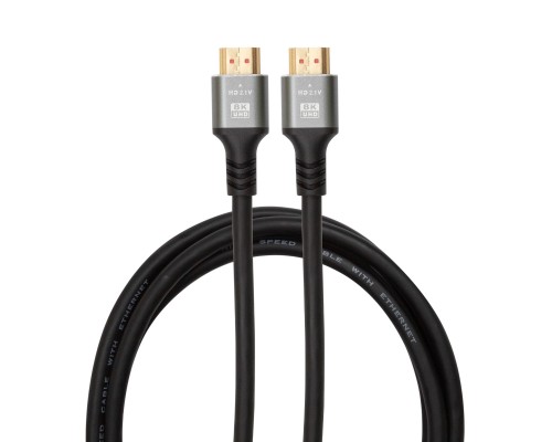 [Кабели HDMI / DVI / DP] Bion Кабель HDMI v2.1, 19M/19M, 3D, 8K UHD, экран, 2 м, черный [BXP-HDMIV21-2M]