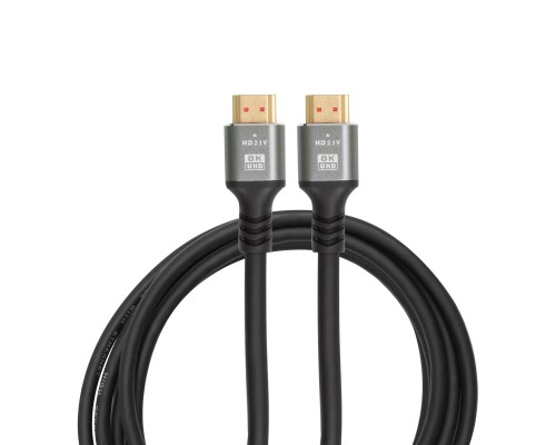 [Кабели HDMI / DVI / DP] Bion Кабель HDMI v2.1, 19M/19M, 3D, 8K UHD, экран, 3 м, черный [BXP-HDMIV21-3M]