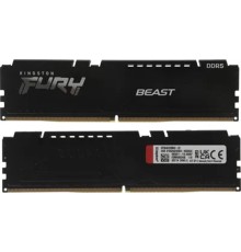 Память оперативная/ Kingston 32GB 6400MT/s DDR5 CL32 DIMM (Kit of 2) FURY Beast Black XMP KF564C32BBK2-32