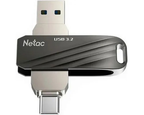 [Носитель информации] Netac USB Drive 64GB US11  USB3.2+TypeC Dual Flash Drive NT03US11C-064G-32BK
