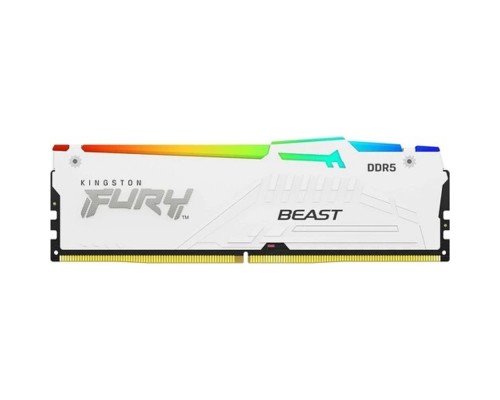 [Модуль памяти] Kingston 16GB 6000MT/s DDR5 CL36 DIMM FURY Beast White RGB EXPO KF560C36BWE2A-16