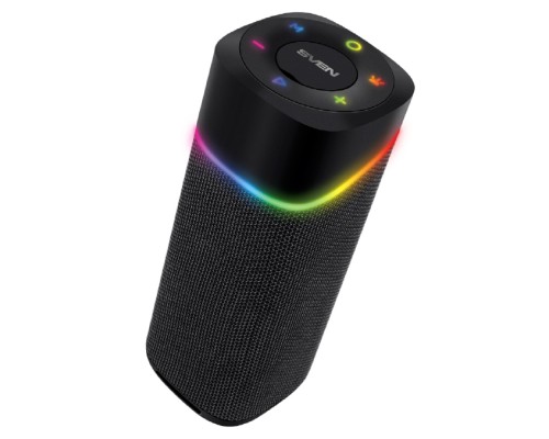 [Колонки] SVEN PS-155, черный (10 Вт, Waterproof (IPx4), TWS, Bluetooth, FM, USB, 1200мА*ч)