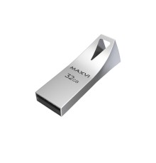 Maxvi USB Drive 32GB MK2 metallic silver, монолит, металл, USB 2.0