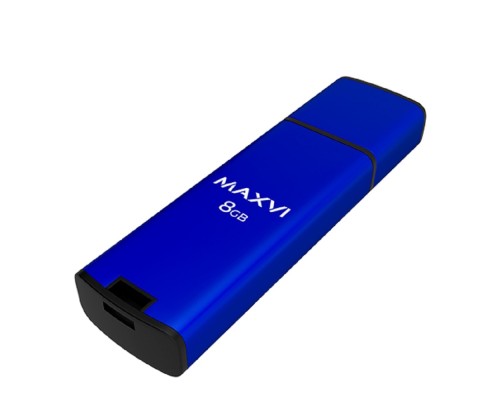 [носитель информации] Maxvi USB Drive 8GB MP2 blue, монолит с колпачком, ABS пластик + металл, USB 2.0 FD8GBUSB20C10MP2
