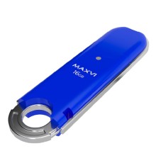 Maxvi USB Drive 16GB P2 blue, монолит с колпачком, ABS пластик, USB 2.0