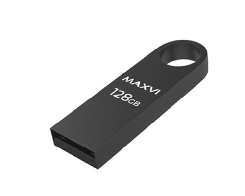 [носитель информации] Maxvi USB Drive 128GB  MK dark grey, монолит, металл, USB 2.0 FD128GBUSB20C10MK
