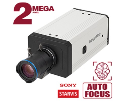 [Камера видеонаблюдения] BEWARD SV2017M Корпусная IP-камера 2 Мп, 1/2.8' КМОП Sony Starvis, microSDXC (до 256 ГБ), встроенная видеоаналитика, SIP, детекция лиц