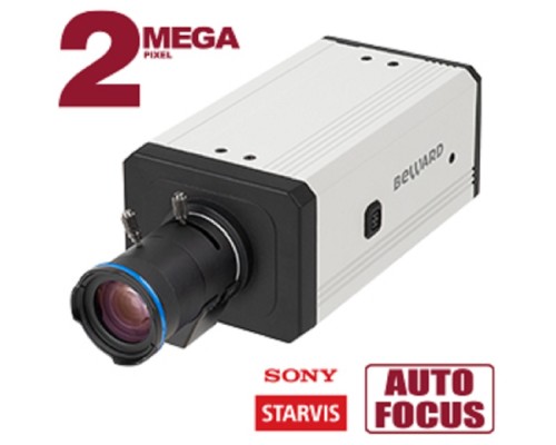 [Камера видеонаблюдения] BEWARD SV2016M Корпусная IP-камера 2 Мп, 1/2.8' КМОП Sony Starvis, microSDXC (до 256 ГБ), встроенная видеоаналитика, SIP