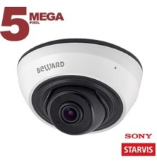 BEWARD SV3212DR Купольная IP-камера 5 Мп, 1/2.8'' КМОП Sony Starvis, 0.006 лк (день)/0.003лк (ночь), 2xWDR до 120 дБ, 3 потока, H.265/H.264/MJPEG, 2592x1944, 30к/c, объектив 2.8 / 3.6 мм (на выбор)