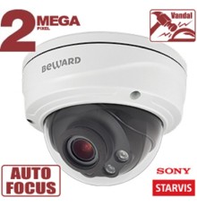 BEWARD SV2010DVZ Купольная IP-камера 2 Мп, 1/2.8'' КМОП Sony Starvis, 2xWDR до 120 дБ, 3 потока H.265/Н.264 HP/MP/BP, MJPEG, 30к/с, 1920x1080, моторизованный объектив 2.8-11мм