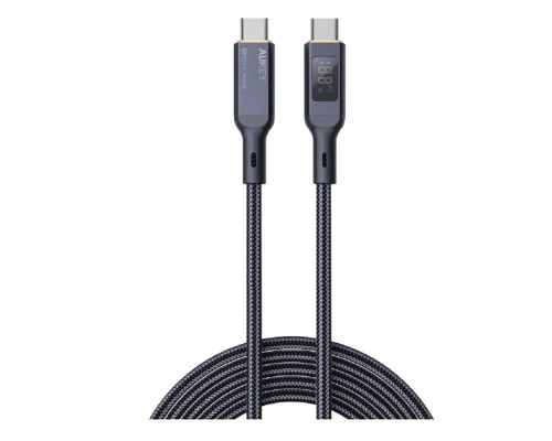 [Кабели] Aukey Кабель Nylon Braided 100w LCD  1m black (AC-CB-MCC101)