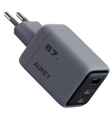 Aukey сетевое зарядное устройство Comet Mix 67W 2C+A  Gray (AWC-PA-PA-C3G)