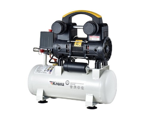 [Компрессоры] Kranz (KR-16-1161) Компрессор воздушный безмасляный KR-850/10, 850Вт, 140 л/мин, 10л