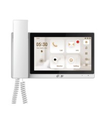 DAHUA DHI-VTH5421EW-H Монитор видеодомофона IP 7-и дюймовый, с трубкой, белый, ёмкостной сенсорный экран, поддержка micro-SD до 32Гб, питание DC 12В/PoE