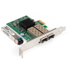 Exegate EX298938RUS Комплект: Сетевой адаптер SFP ExeGate EXE-82576-F2 + Трансивер Single-Mode до 20км ExeGate EXT-1G-SM1310-LC2-20KM (EX296229RUS: PCI-E x1 v2.0, порты 2x SFP (10/100/1000Mb/s), Gigab