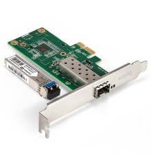 Exegate EX298936RUS Комплект: Сетевой адаптер SFP ExeGate EXE-i210-F1 + Трансивер Single-Mode до 20км EXT-1G-SM1310-LC2-20KM (EX296228RUS: PCI-E x1 v2.0, порты 1x SFP (10/100/1000Mb/s), Gigabit Server