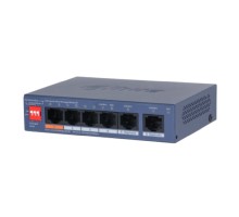 DAHUA DH-CS4006-4ET2GT-60 4-портовый гигабитный PoE коммутатор с функцией облачного управления, 4xRJ45 100Mb, 2xRJ45 1Gb uplink, суммарно 60Вт