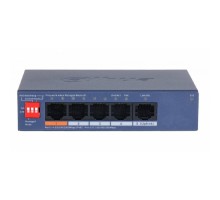 DAHUA DH-CS4005-4GT-60 4-портовый гигабитный PoE коммутатор с функцией облачного управления, 4 RJ45 10/100/1000Мбит/с (PoE/PoE+/Hi-PoE), 1 RJ45 10/100/1000Мбит/с (uplink), суммарно 60Вт