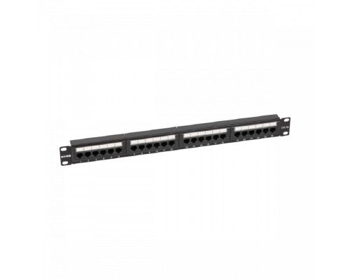 [Кросс, патч панель, адаптер] NTSS Патч-панель NTSS 24 UTP порта RJ45, cat.5е, 1U, Dual IDC, без органайзера NTSS-PP-1U-24-UTP-RJ45-5e-D