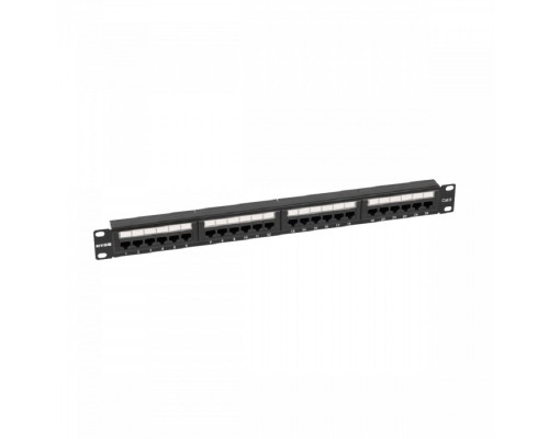 [Кросс, патч панель, адаптер] NTSS Патч-панель NTSS 24 UTP порта RJ45, cat.6, 1U, Dual IDC, без органайзера NTSS-PP-1U-24-UTP-RJ45-6-D
