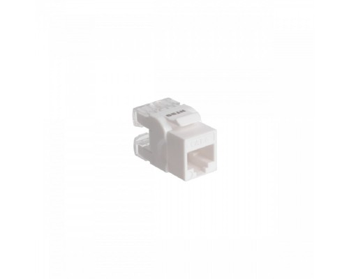 [Кросс, патч панель, адаптер] NTSS Модуль Keystone NTSS UTP RJ45 cat.6, 180 градусов, белый NTSS-KJ-UTP-RJ45-6-180-WT