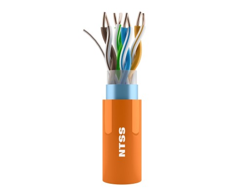 [Витая Пара] NTSS Кабель витая пара NTSS F/UTP 5e 4 пары одножильный 24AWG медь 305м внутренний нг(А)-HF (LSZH) оранжевый NTSS-IN-FTP4-5e-LSZH-OR