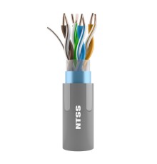 NTSS Кабель витая пара NTSS F/UTP 5e 4 пары одножильный 24AWG медь 305м внутренний нг(А)-HF (LSZH) серый NTSS-IN-FUTP4-5e-LSZH-GY