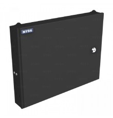 NTSS  Кросс NTSS оптический настенный частично укомплектованный 16 портов SC/LC duplex (планка SC/2LC-2шт, сплайс-кассета-1шт) черный RAL 9005 NTSS-WFOB-16-SC/2LC-S0010-BL