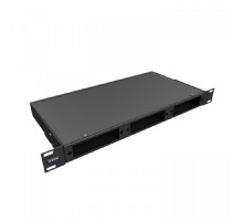 NTSS Кросс NTSS оптический 19'' укомплектованный 1U, 8 портов SC/UPC, 9/125 мкм (планки, сплайс-кассета, пигтейлы, КДЗС, адаптеры) черный RAL 9005 NTSS-RFOB-1U-8-SC/U-9-SP1.5G1AY-BL