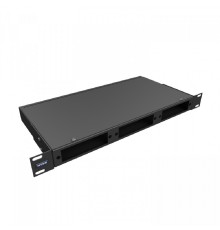 NTSS Кросс NTSS оптический 19'' укомплектованный 1U, 8 портов SC/UPC, 9/125 мкм (планки, сплайс-кассета, пигтейлы, КДЗС, адаптеры) черный RAL 9005 NTSS-RFOB-1U-8-SC/U-9-SP1.5G1AY-BL