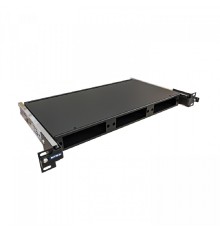 NTSS Кросс NTSS оптический выдвижной 19'' укомплектованный 1U, 16 портов SC/APC, 9/125 мкм (планки, сплайс-кассета, пигтейлы, КДЗС, адаптеры) черный RAL 9005 NTSS-RsFOB-1U-16-SC/A-9-SP1.5G1AY-BL