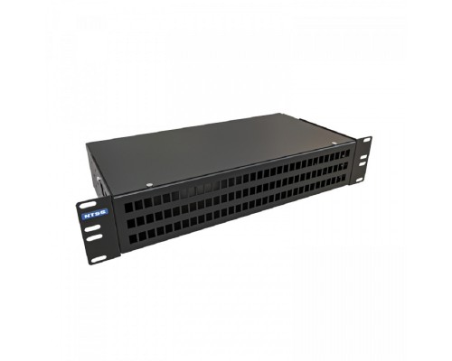 [Кросс, патч панель, адаптер] NTSS Кросс NTSS оптический 19' укомплектованный 2U, 64 порта SC/UPC, 50/125 мкм (сплошная панель, сплайс-кассета 2шт, пигтейлы, КДЗС, адаптеры) черный RAL 9005 NTSS-RFOB-2U-64-SC/U-50-SP1.5G0AY-BL
