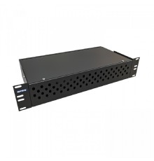 NTSS Кросс NTSS оптический 19'' укомплектованный 2U, 64 порта ST/UPC, 50/125 мкм ОМ3 (сплошная панель, сплайс-кассета 2шт, пигтейлы, КДЗС, адаптеры) черный RAL 9005 NTSS-RFOB-2U-64-ST/U-503-SP1.5G0AY-
