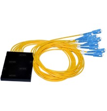 NTSS Разветвитель сплавной 1х4 оконцованный SC/UPC 9/125 вывод 1м буфер 0.9мм 1310/1550 NTSS-FCT-FBT-1/4-9-SC/U-1.0-0.9