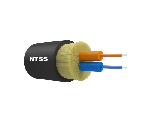 [Оптический кабель] NTSS Оптический кабель IN/OUT, OM3, 50/125, 2 волокна, LSZH, черный NTSS-FO-D-IN/OUT-503-2-LSZH