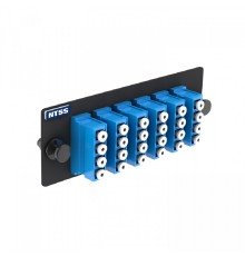 NTSS Сменная планка 6 LC Quadro OS2 адаптеры в комплекте для оптического кросса MTP/MPO NTSS-APA-PM-6LCQ-OS2-BL