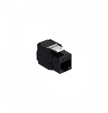 NTSS Розеточный модуль NTSS PREMIUM Keystone RJ45 UTP CAT5e 180 градусов безинструментальный черный ver2 NTSS-KJ2-PM-UTP-RJ45-5e-180-TL-BL