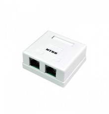 NTSS Компьютерная розетка NTSS PREMIUM настенная 2 порта RJ-45 UTP CAT5e NTSS-CS2-PM-UTP-2RJ45-5e