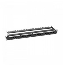 NTSS Патч-панель NTSS PREMIUM 1U 24 порта RJ45 UTP cat.6, AL, DUAL IDC, с органайзером NTSS-PP2-PM-1U-24-UTP-RJ45-6-D