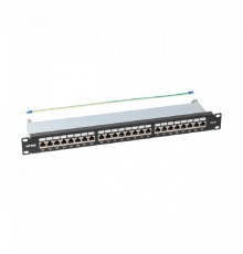 NTSS Патч-панель NTSS PREMIUM 1U 24 порта RJ45 FTP cat.6, Krone IDC (инструмент в комплекте), с органайзером NTSS-PP2-PM-1U-24-FTP-RJ45-6-K