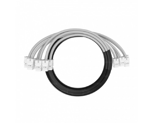[патч-корд] NTSS Кабельная сборка NTSS PREMIUM 6pc, UTP CAT5e, оконцована разъемами KEYSTONE RJ45 UTP CAT5e, заделка в чулке, вывод 0.6м, длина 5м, LSZH, серый NTSS-PC-PM-6-UTP-RJ45KJ-5e-S-0.6-5.0-LSZH-GY