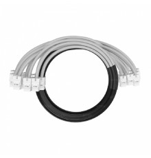 NTSS Кабельная сборка NTSS PREMIUM 12pc, UTP CAT5e, оконцована разъемами KEYSTONE RJ45 UTP CAT5e, заделка в чулке, вывод 0.6м, длина 2м, LSZH, серый NTSS-PC-PM-12-UTP-RJ45KJ-5e-S-0.6-2.0-LSZH-GY