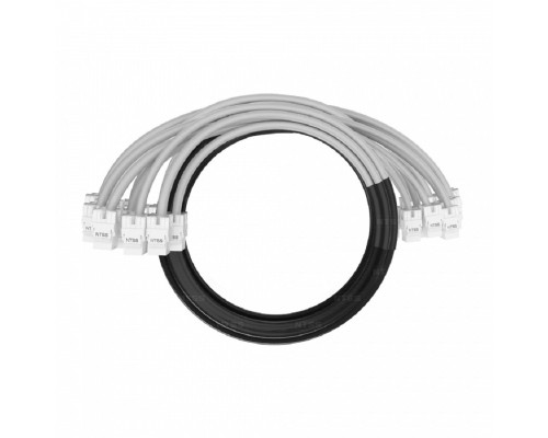 [патч-корд] NTSS Кабельная сборка NTSS PREMIUM 12pc, UTP CAT5e, оконцована разъемами KEYSTONE RJ45 UTP CAT5e, заделка в чулке, вывод 0.6м, длина 4м, LSZH, серый NTSS-PC-PM-12-UTP-RJ45KJ-5e-S-0.6-4.0-LSZH-GY