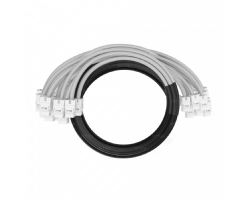 [патч-корд] NTSS Кабельная сборка NTSS PREMIUM 24pc, UTP CAT5e, оконцована разъемами KEYSTONE RJ45 UTP CAT5e, заделка в чулке, вывод 0.6м, длина 8м, LSZH, серый NTSS-PC-PM-24-UTP-RJ45KJ-5e-S-0.6-8.0-LSZH-GY